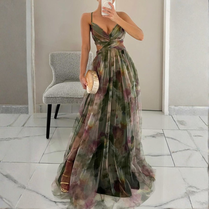 Giselle | Enchanting Floral Print Maxi Dress