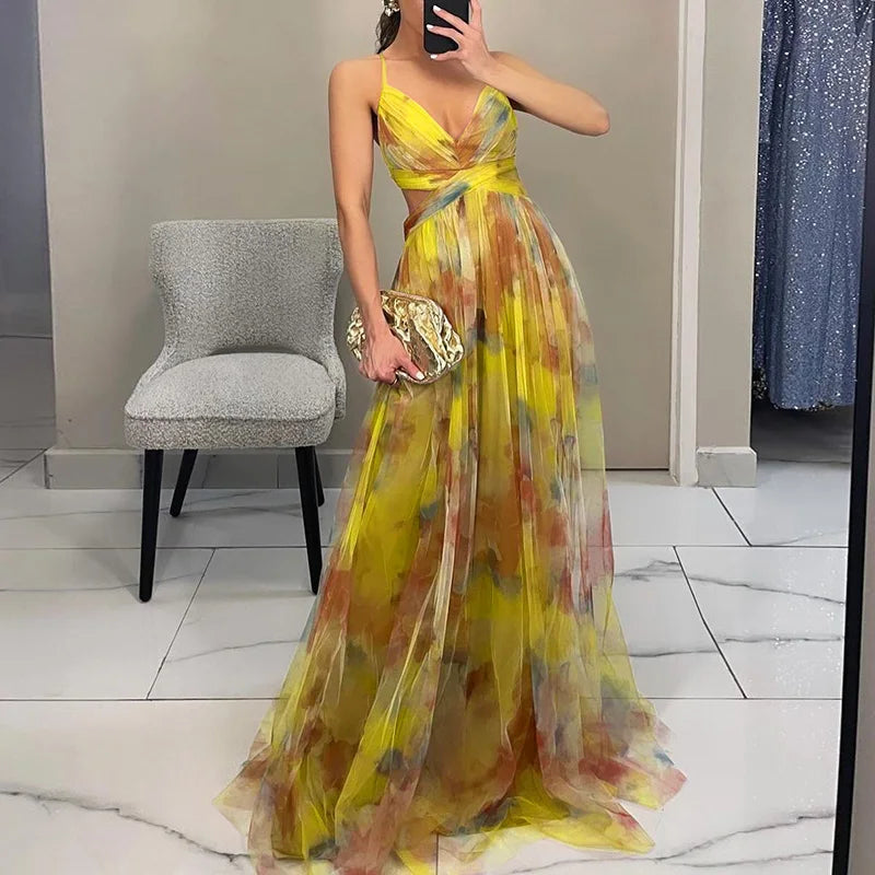 Giselle | Enchanting Floral Print Maxi Dress