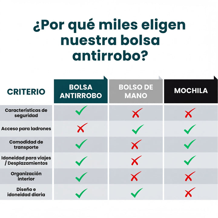 Bolso antirrobo premium de viaje