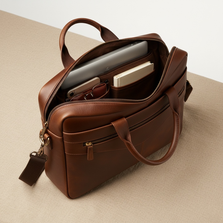 Anthony leather briefcase