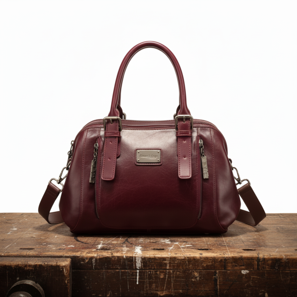 Bolso cúbico de lujo rojo